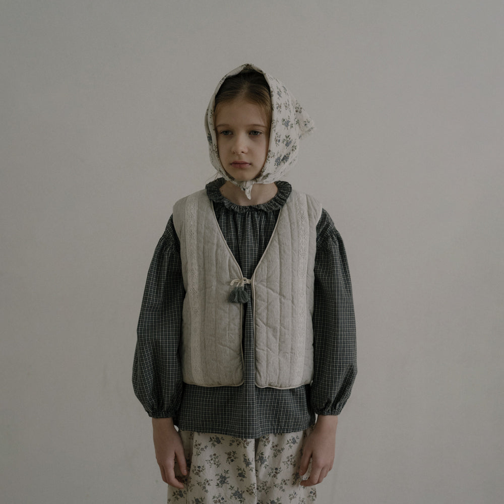 Gilet matelassé crème pour fille