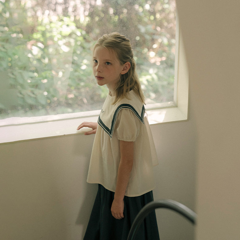 Girls Charcoal Cotton Skirt