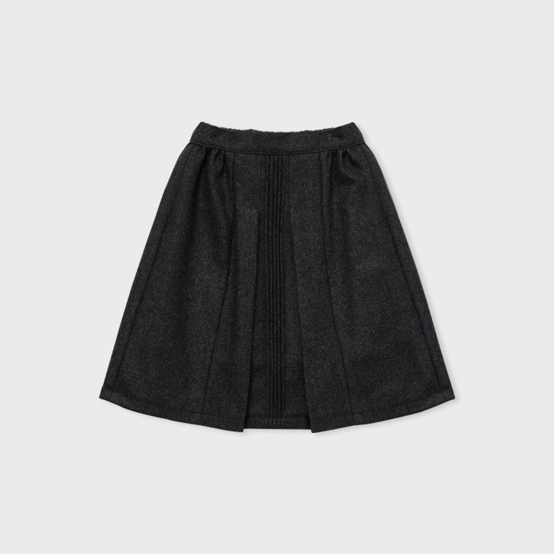Jupe en laine anthracite pour fille
