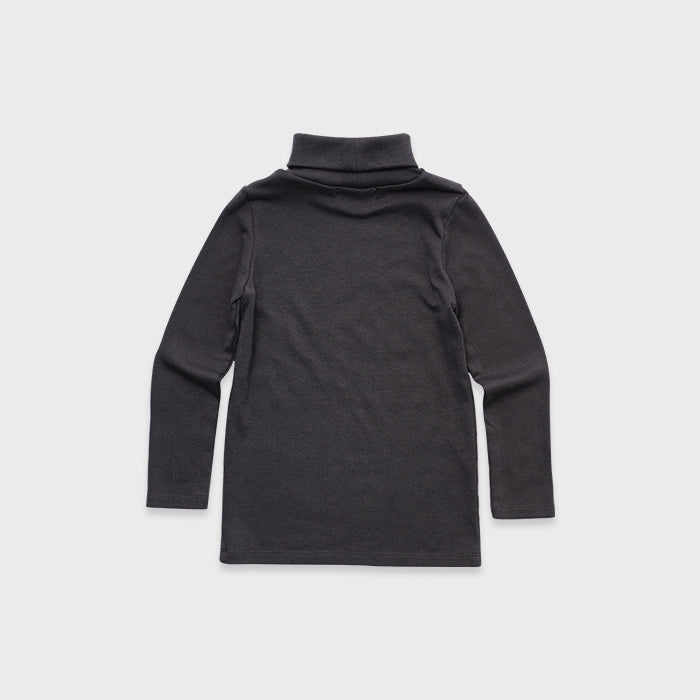 Filles col roulé en coton anthracite