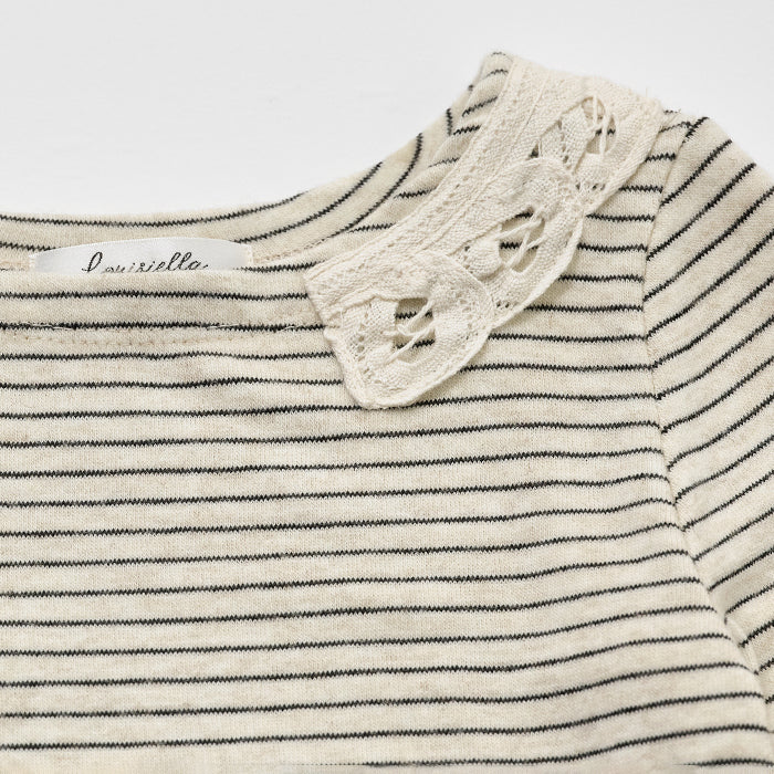 T-shirt rayé blanc pour fille