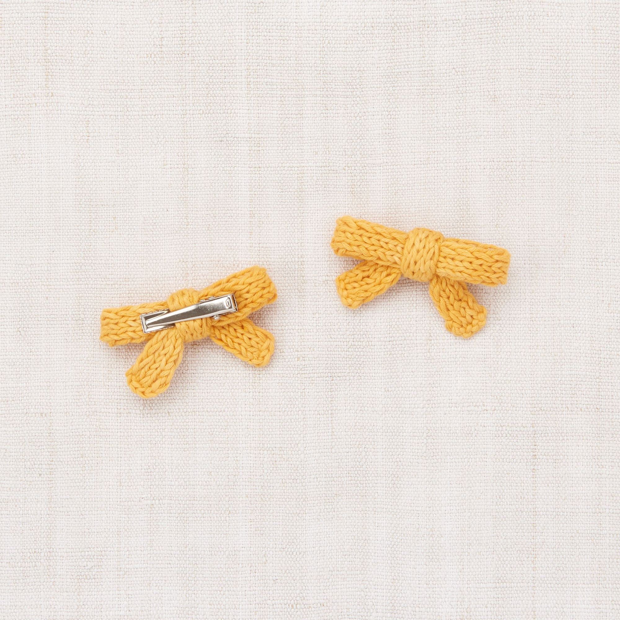 Girls Yellow Bow Hair Clips