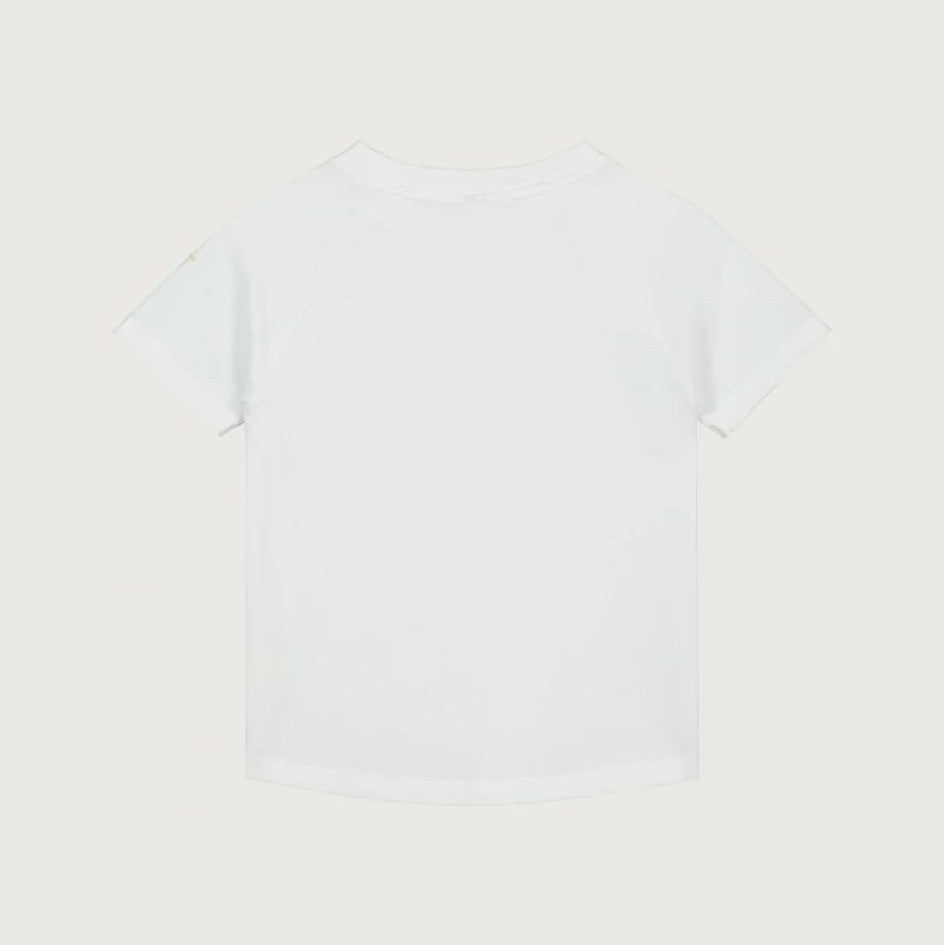 Boys & Girls White Cotton T-Shirt