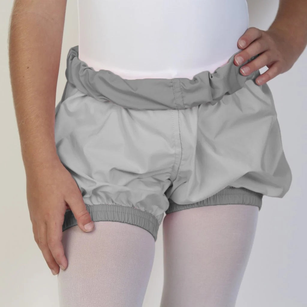 Girls Grey Reversible Ballet Shorts
