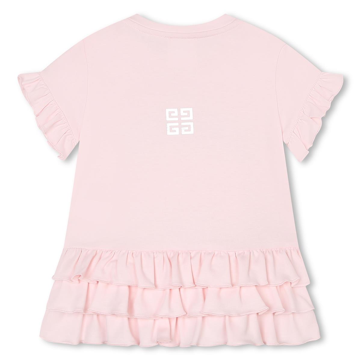 Baby Girls Pink Logo Cotton Dress