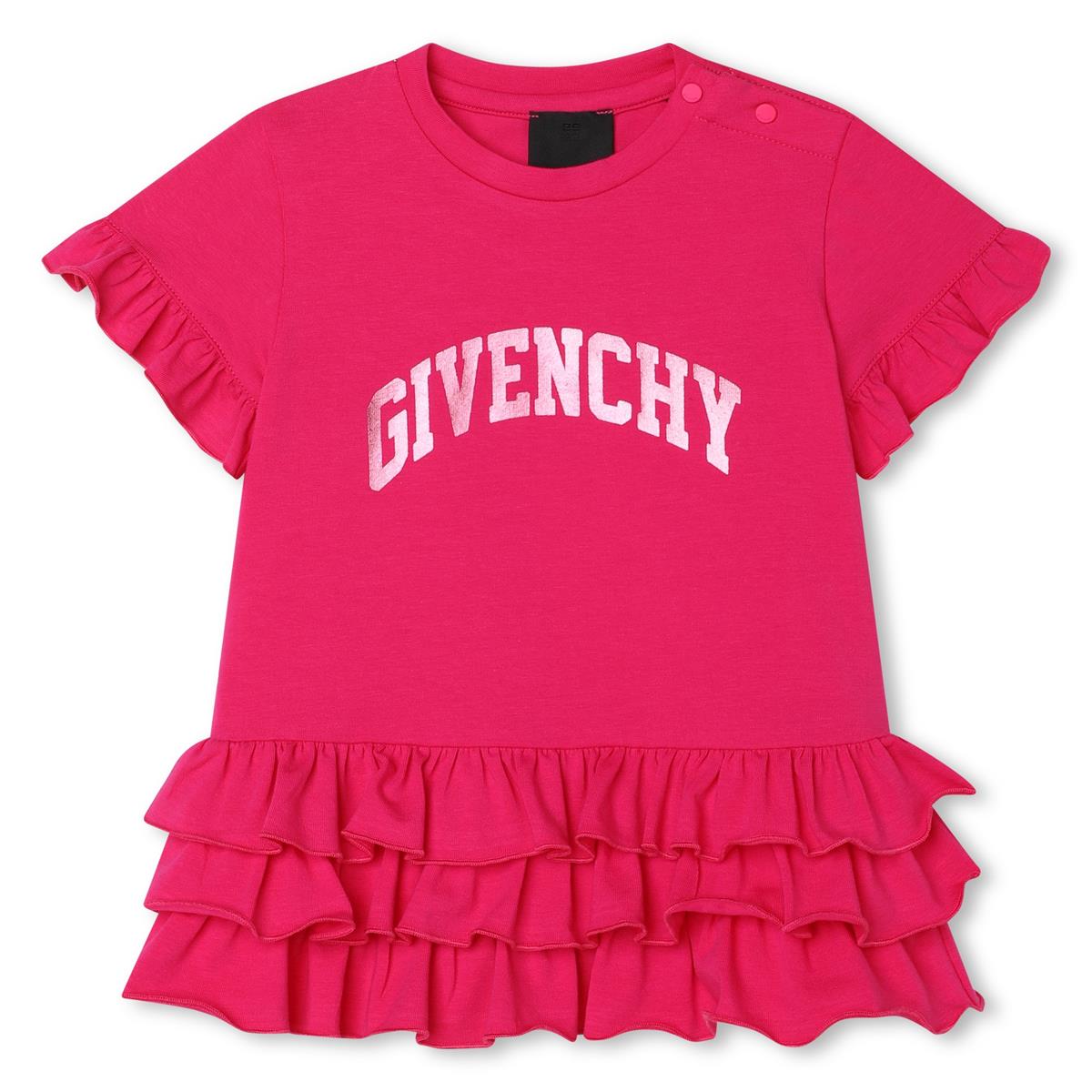 Baby Girls Fuchsia Logo Cotton Dress