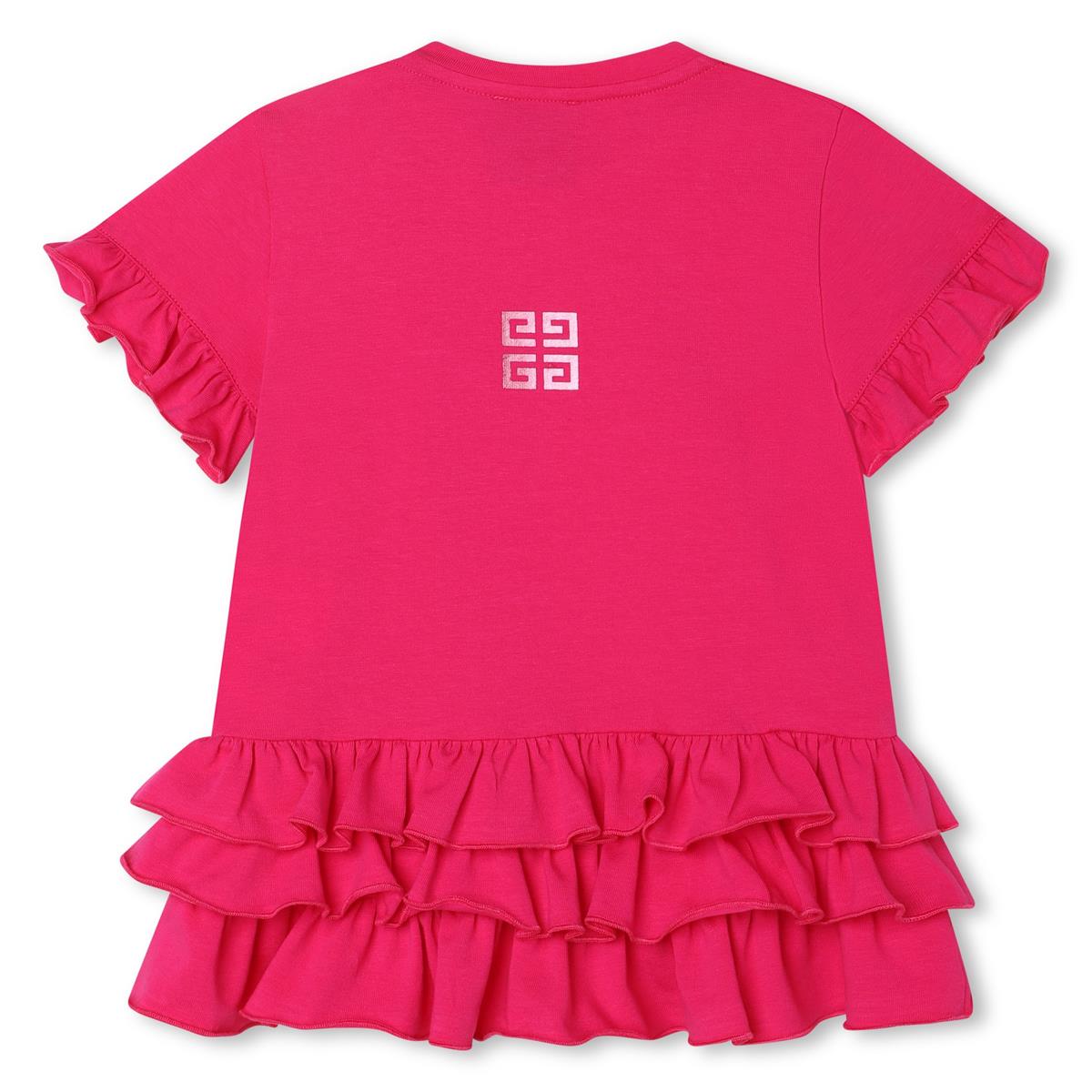 Baby Girls Fuchsia Logo Cotton Dress