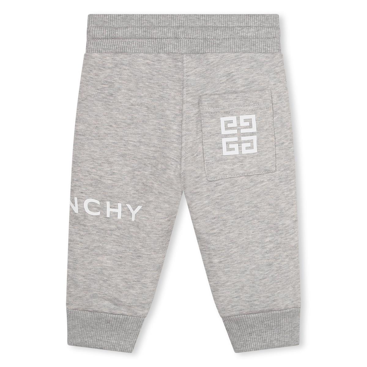 Baby Boys Grey Logo Cotton Trousers