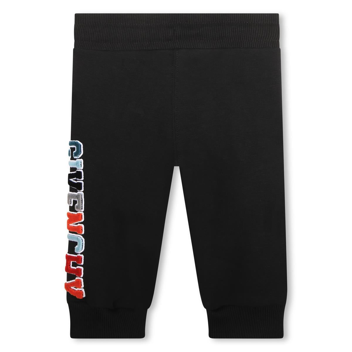 Baby Boys Black Logo Cotton Trousers