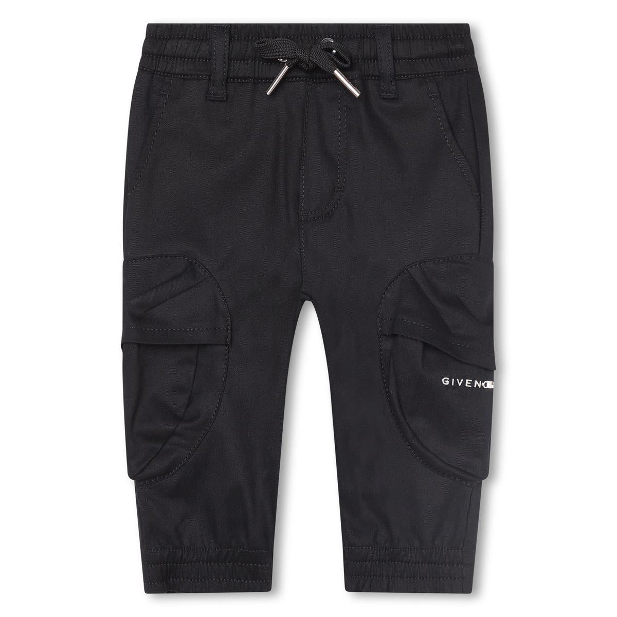 Baby Boys Black Logo Trousers