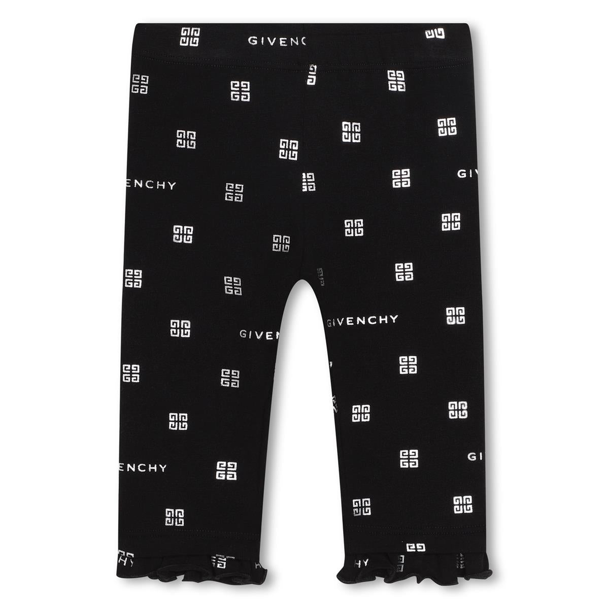 Baby Girls Black Logo Leggings