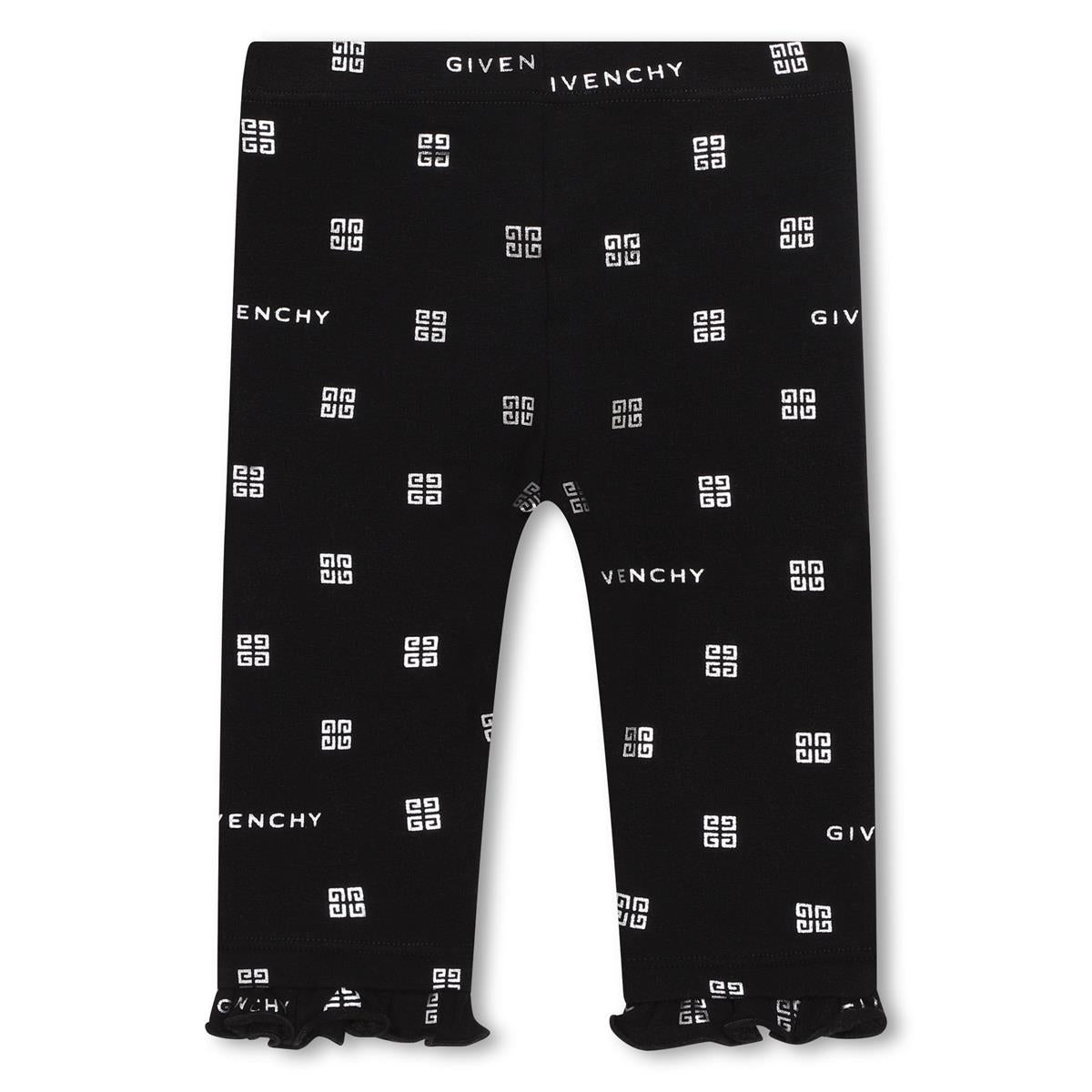 Baby Girls Black Logo Leggings