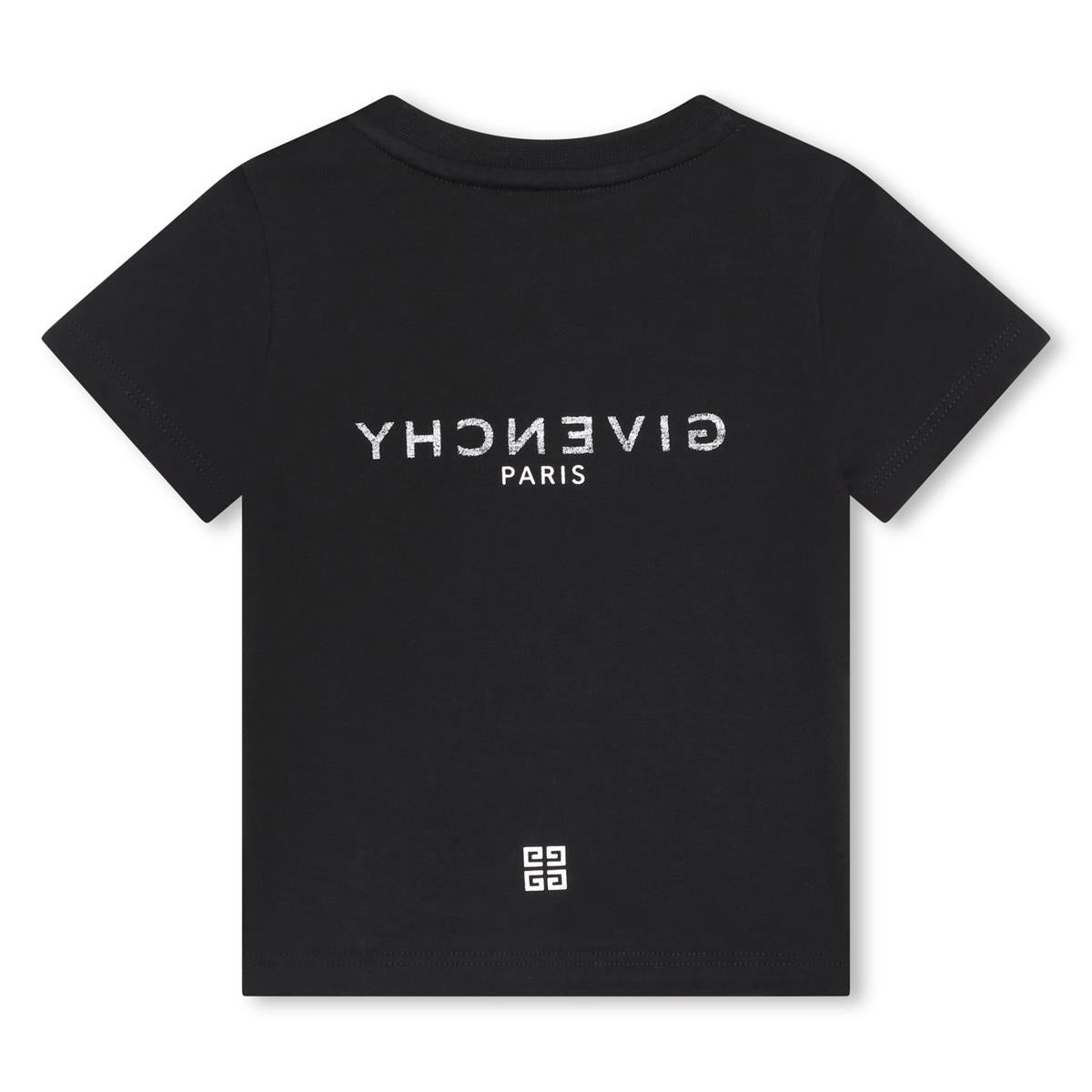 Baby Boys Black Logo Cotton T-Shirt