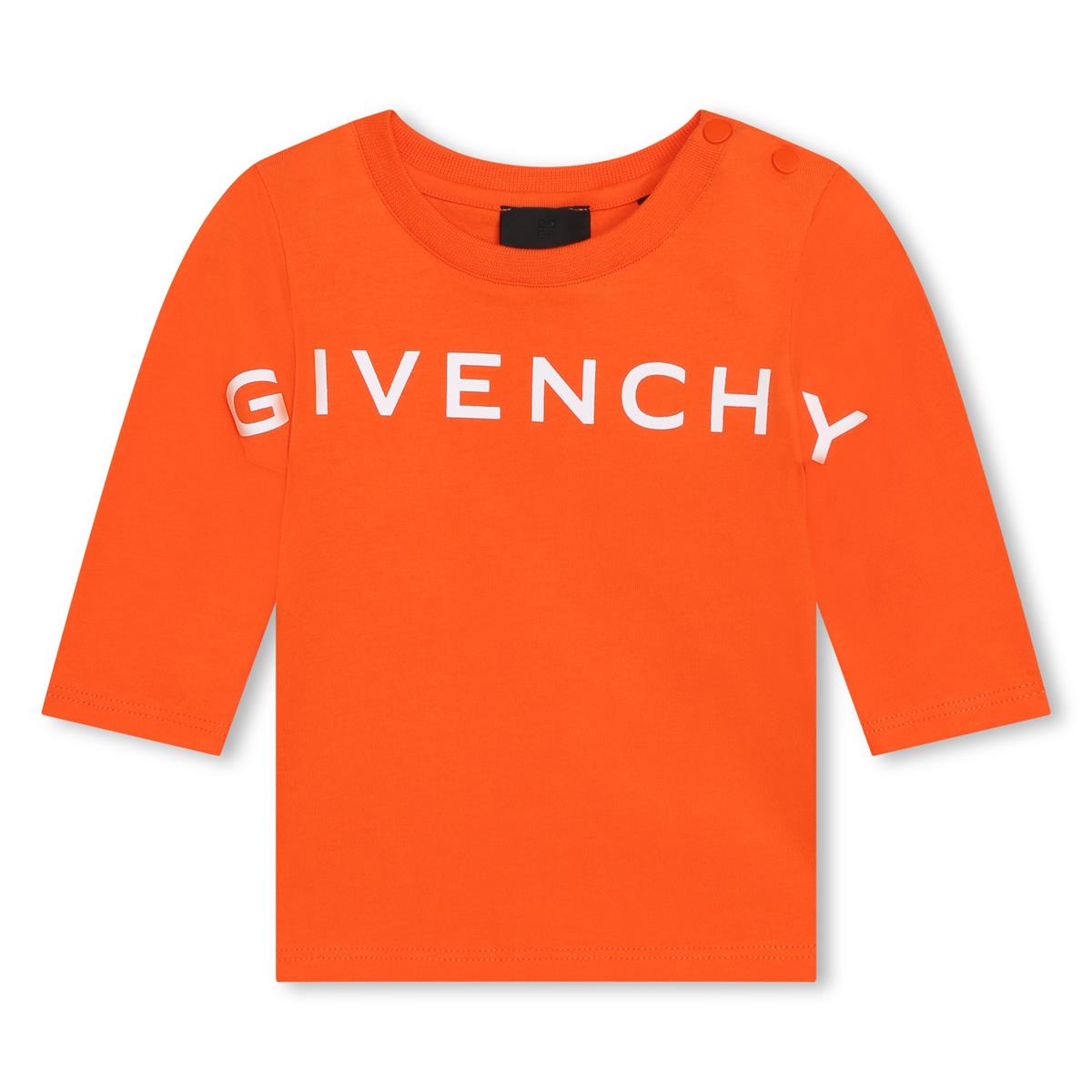 Baby Boys Orange Logo Cotton T-Shirt