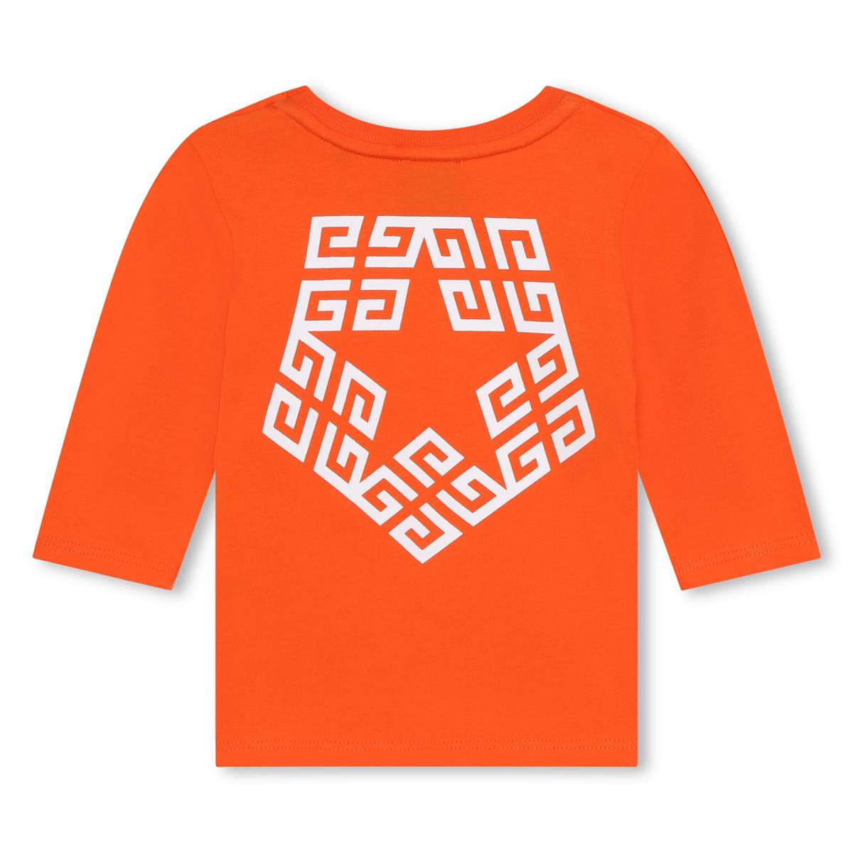 Baby Boys Orange Logo Cotton T-Shirt