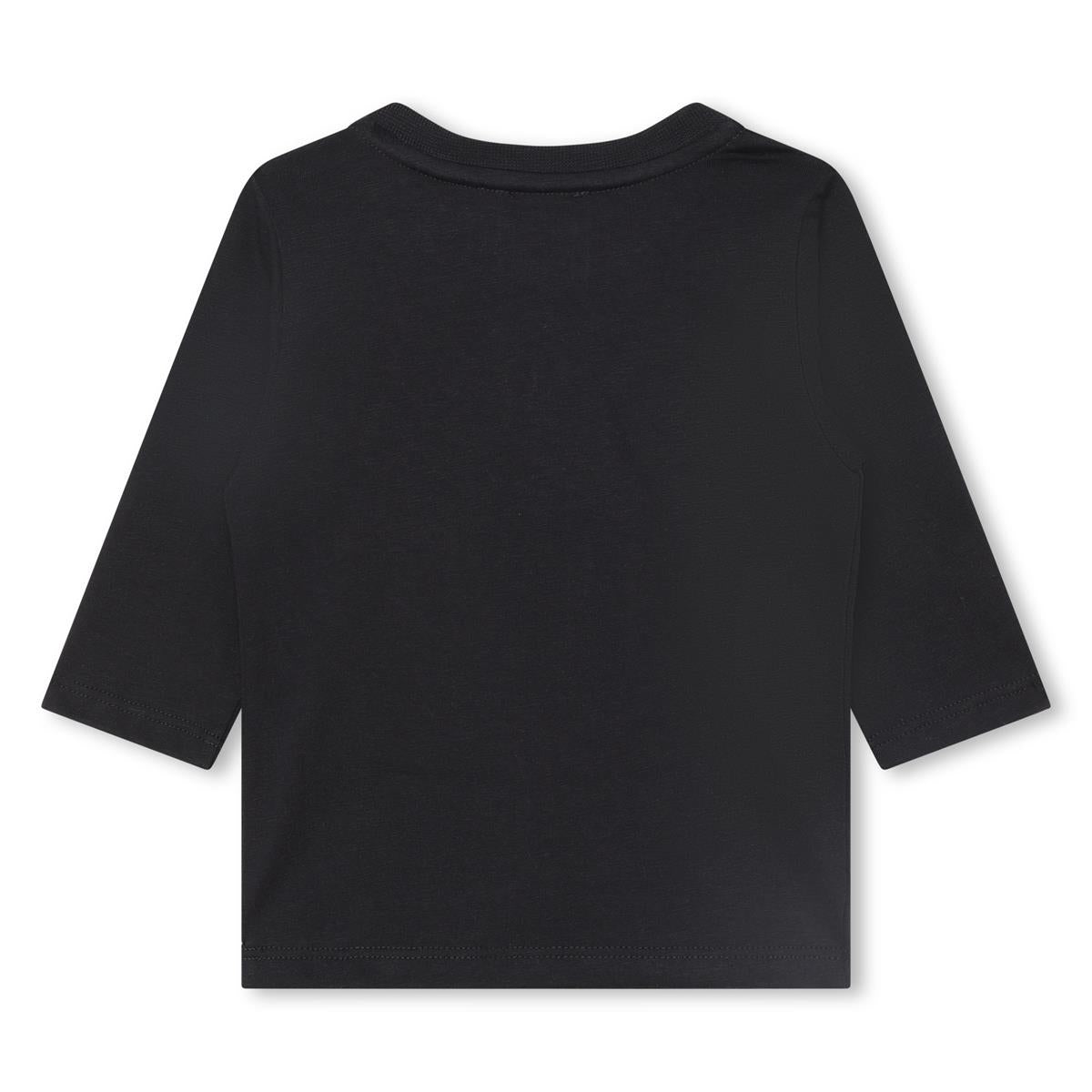 Baby Boys Black Logo Cotton T-Shirt