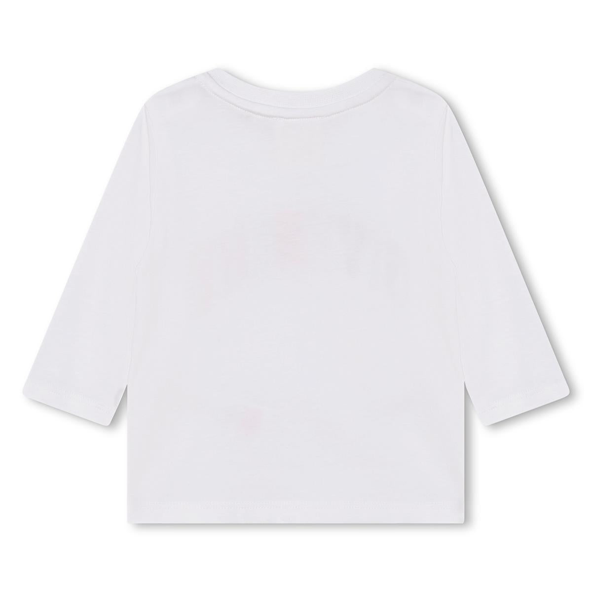 Baby Boys White Logo Cotton T-Shirt