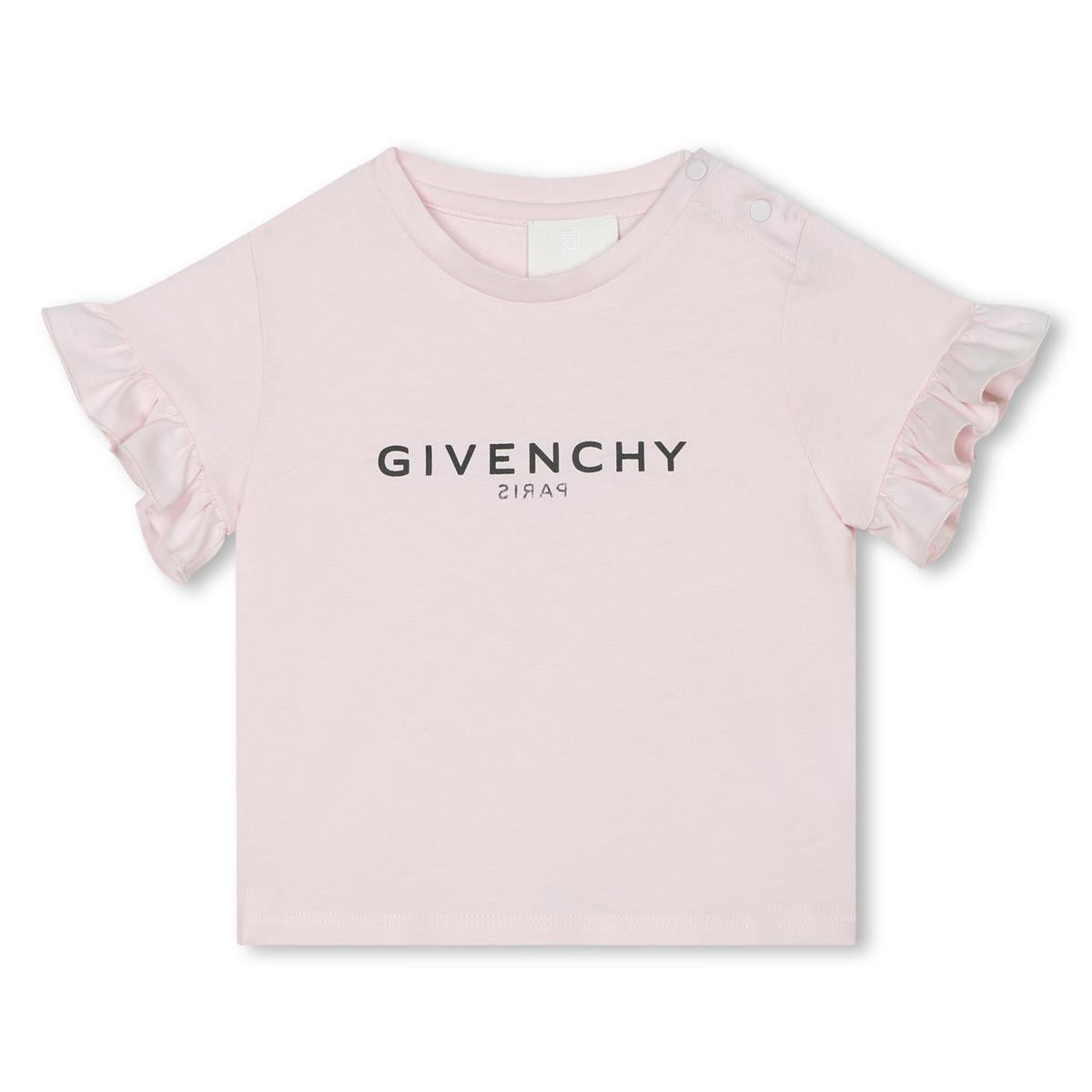 Baby Girls Pink Logo Cotton T-Shirt