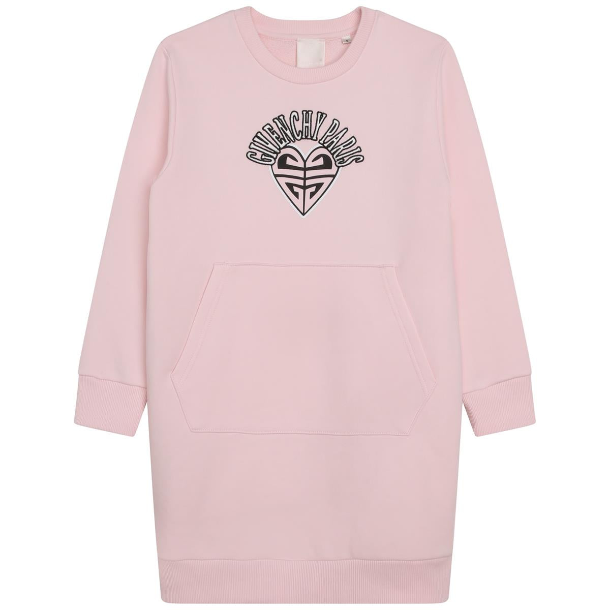 Girls Pink Logo Cotton Dress