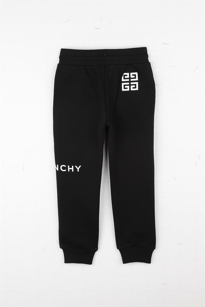 Girls Black Logo Cotton Trousers