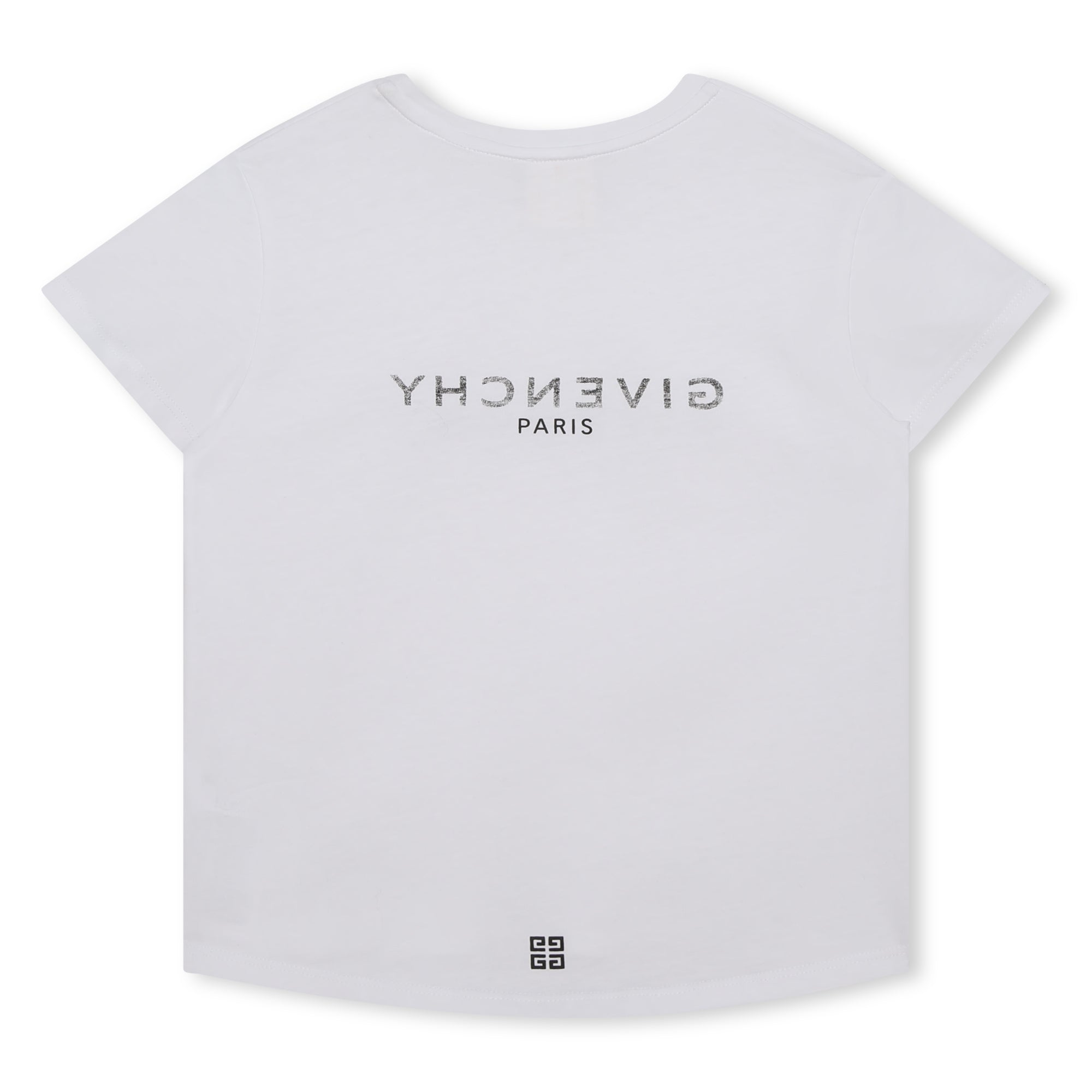 Girls White Logo Cotton T-Shirt