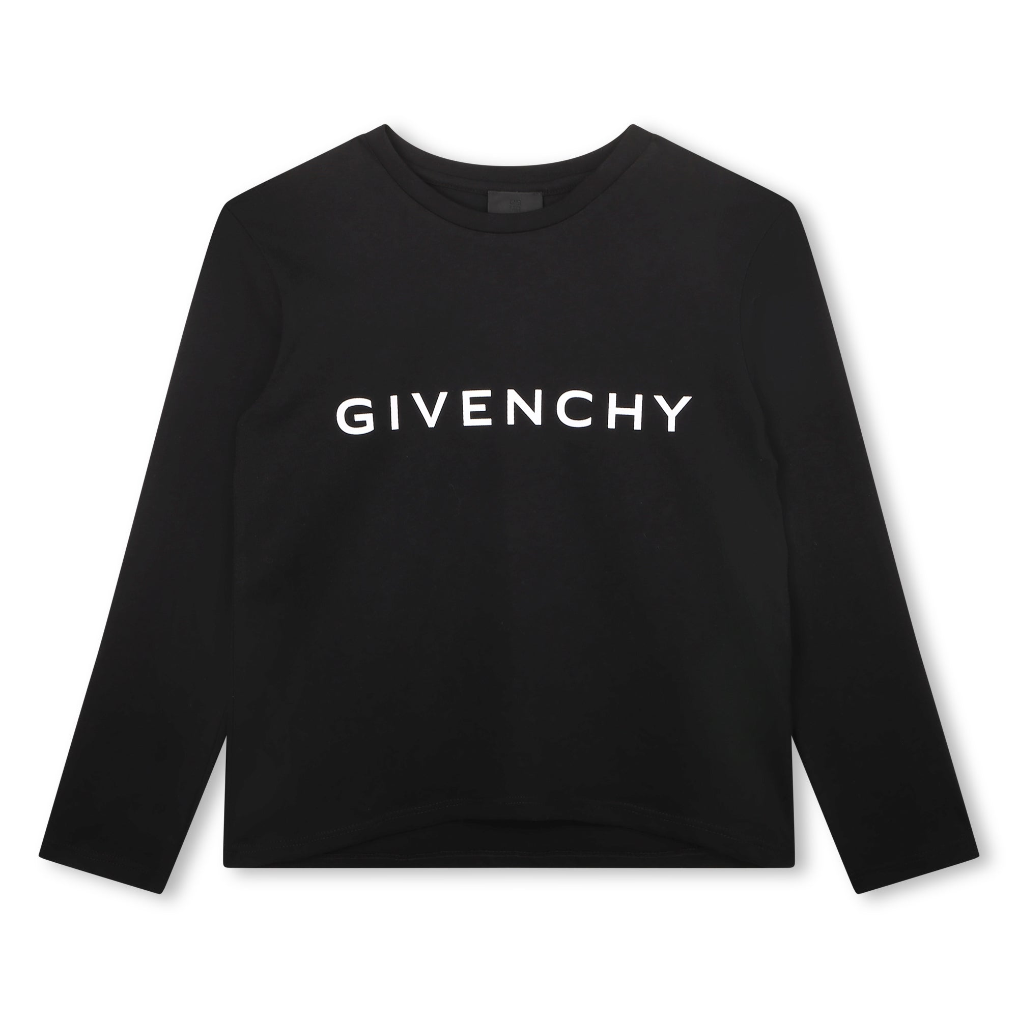 Girls Black Logo Cotton T-Shirt
