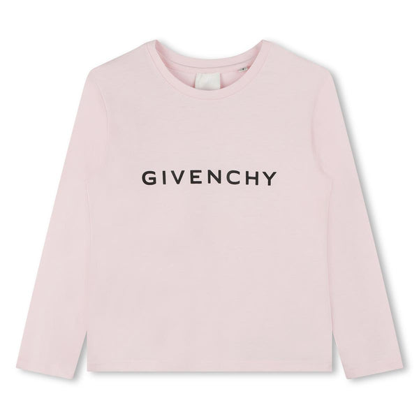 Girls Pink Logo Cotton T-Shirt