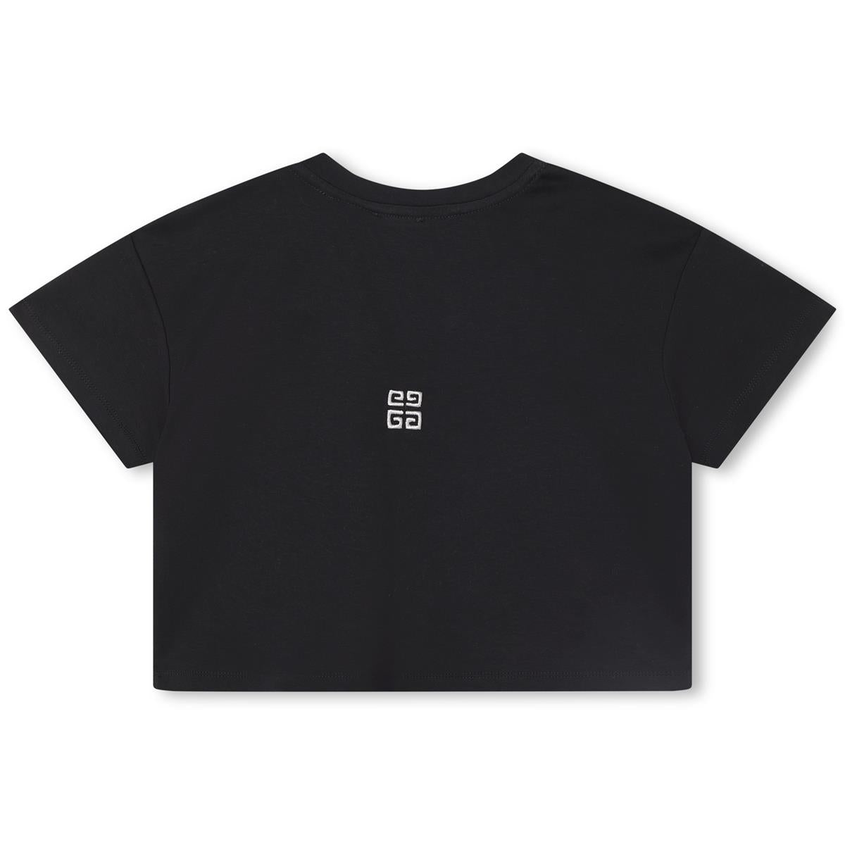 Girls Black Cotton T-Shirt