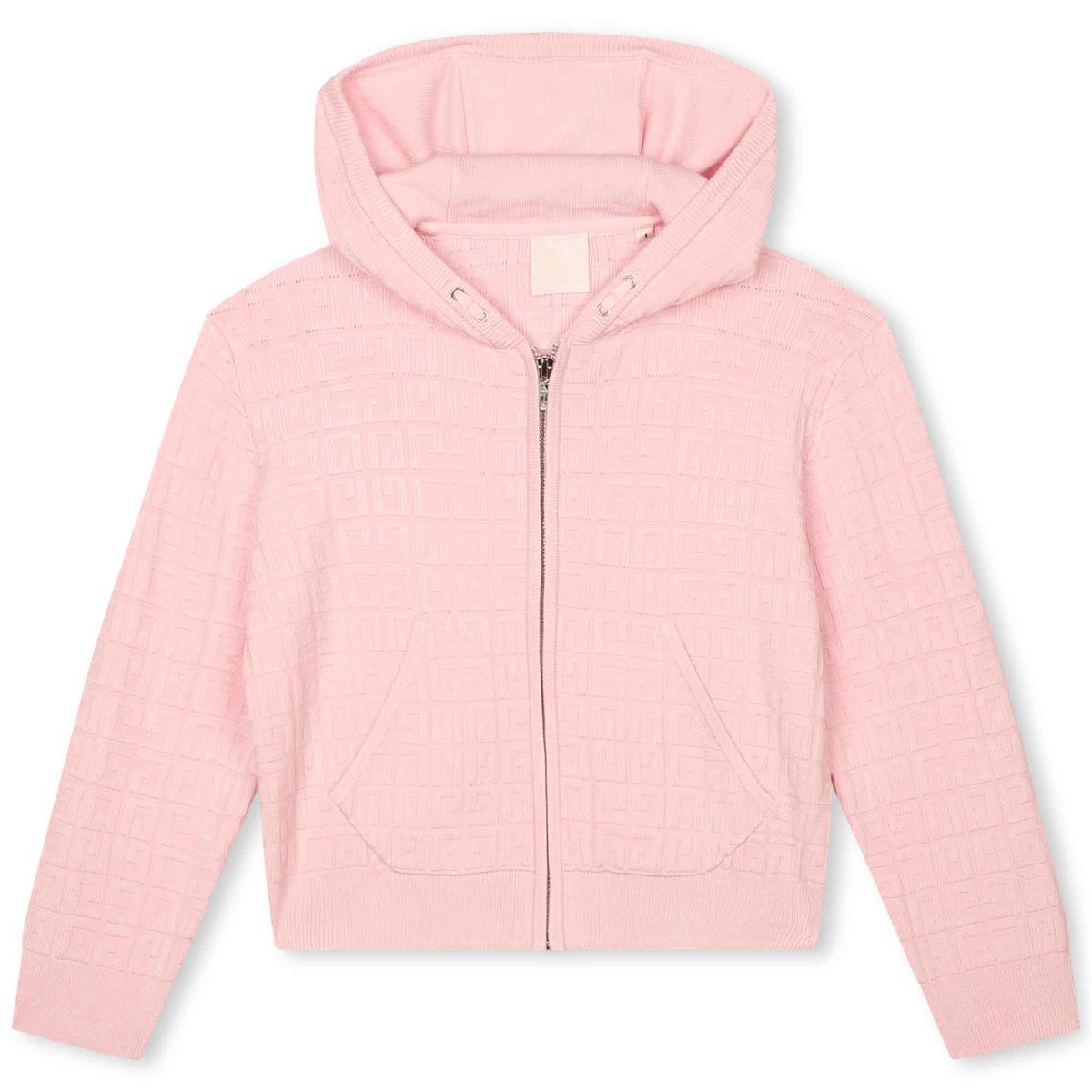 Girls Pink Zip-Up Top