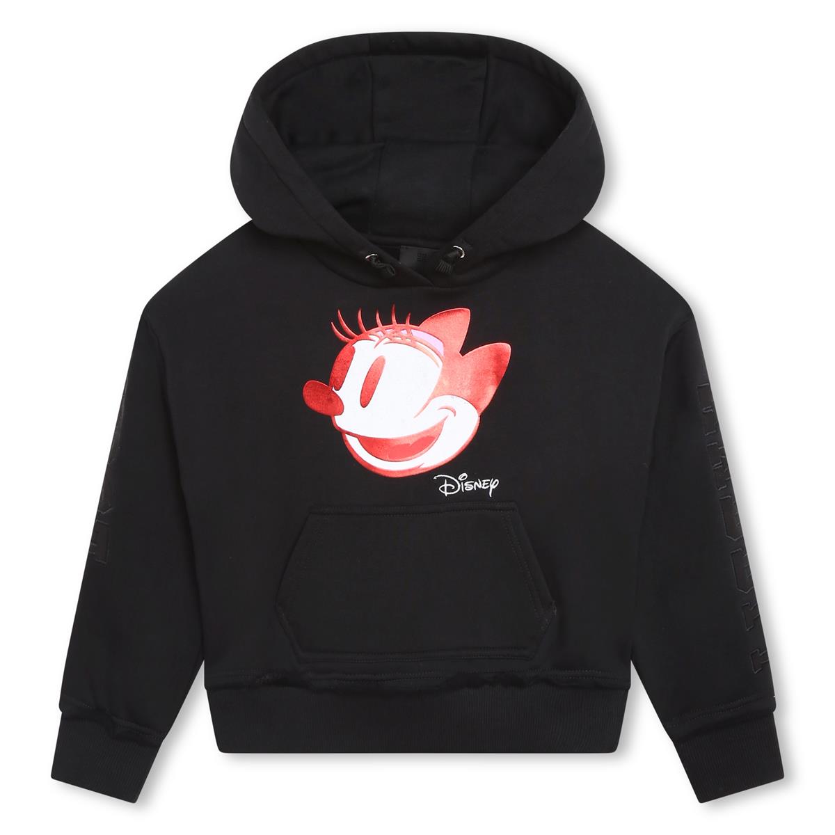 Girls Black Printed Sweatshirt