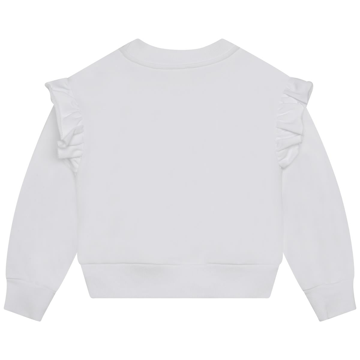 Girls White Logo Sweatshirt
