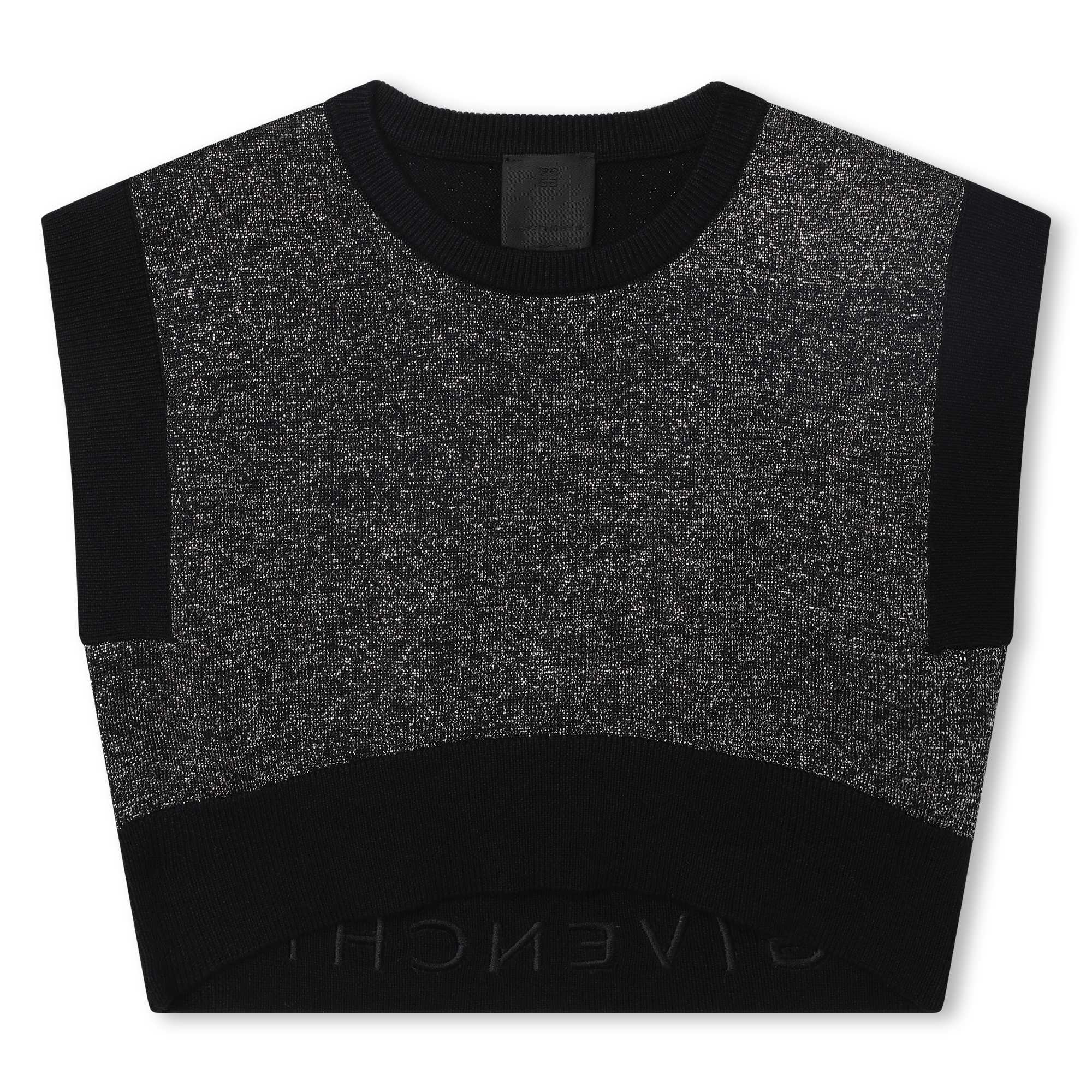 Girls Black Logo Sweater
