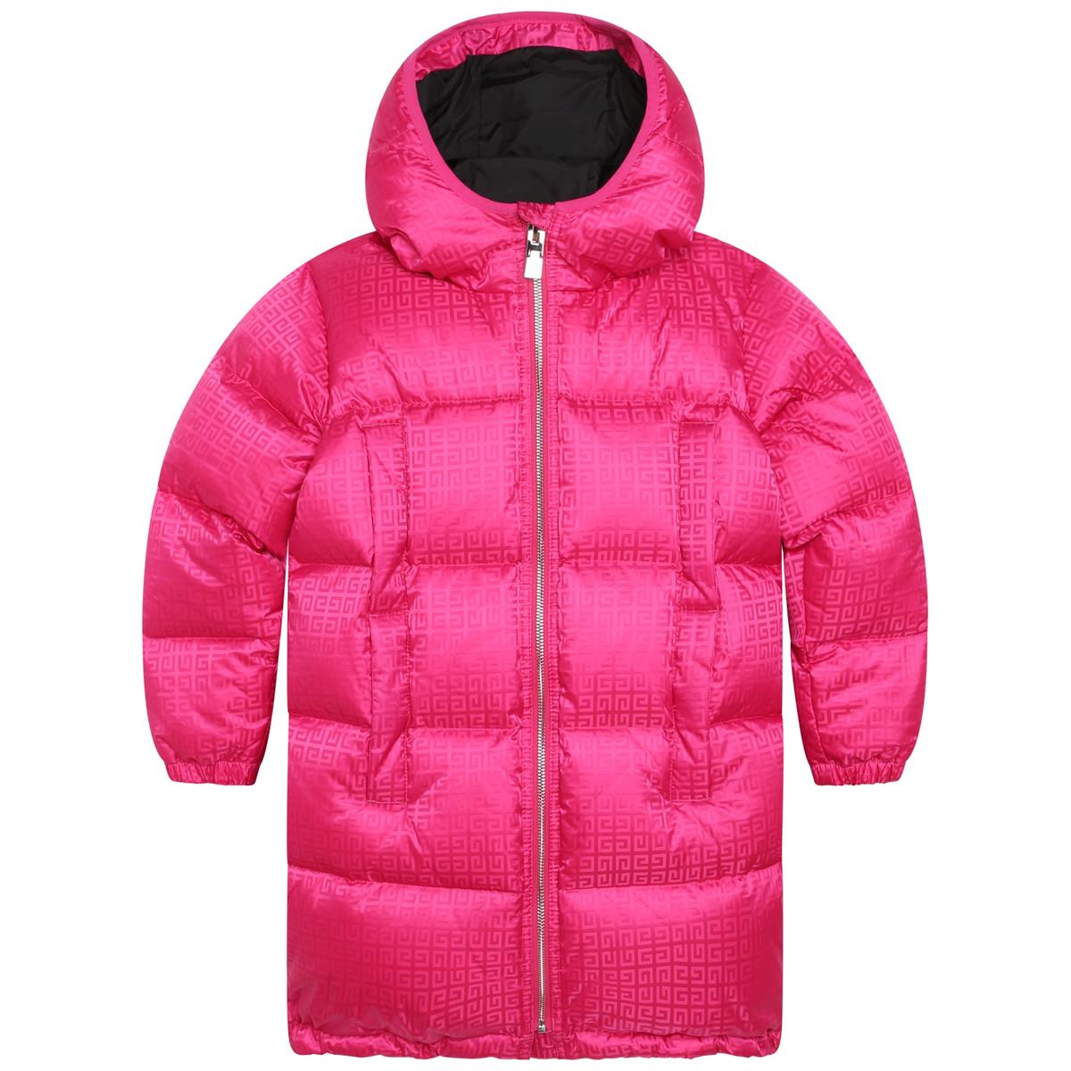 Girls Pink Padded Down Coat