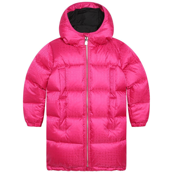 Girls Pink Padded Down Coat