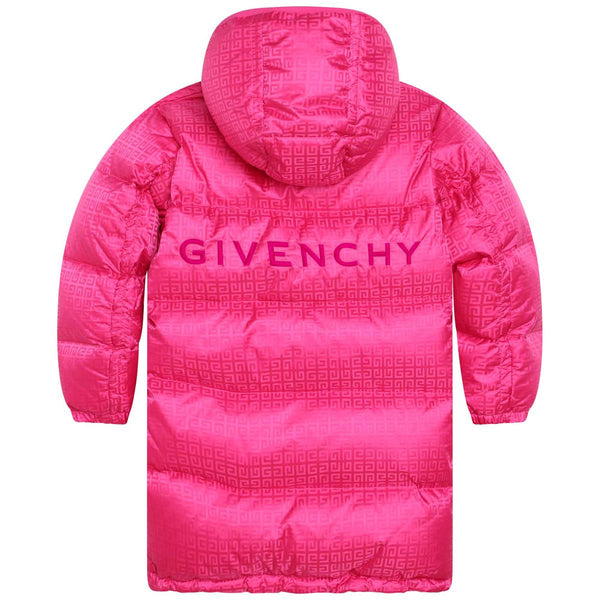 Girls Pink Padded Down Coat