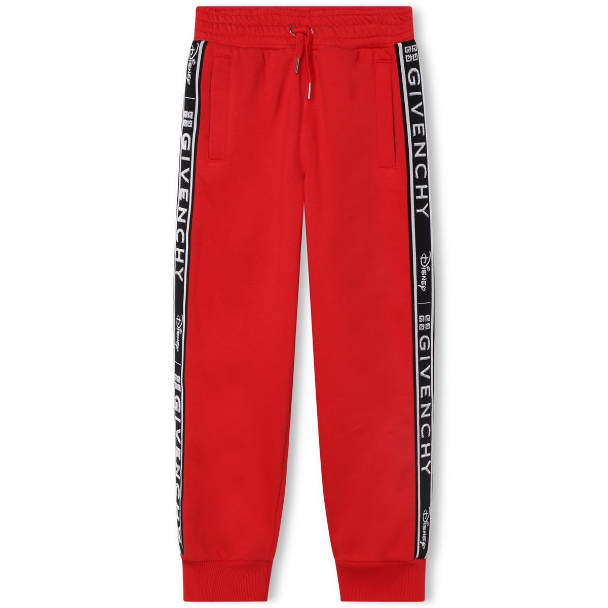 Boys Red Logo Cotton Trousers