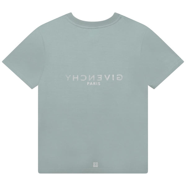 Boys Green Logo Cotton T-Shirt