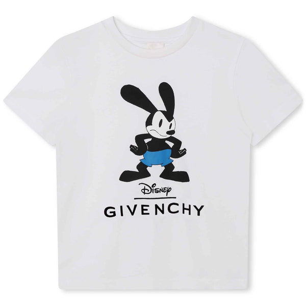 Boys White Logo Cotton T-Shirt