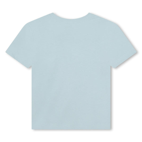 Boys Green Logo Cotton T-Shirt