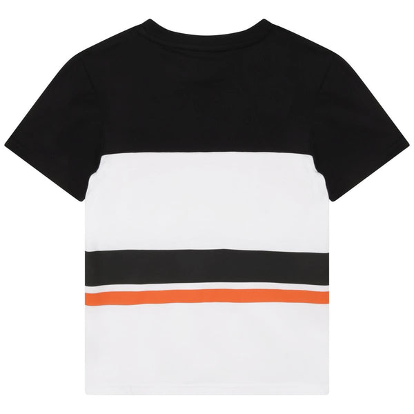 Boys Black Logo Cotton T-Shirt