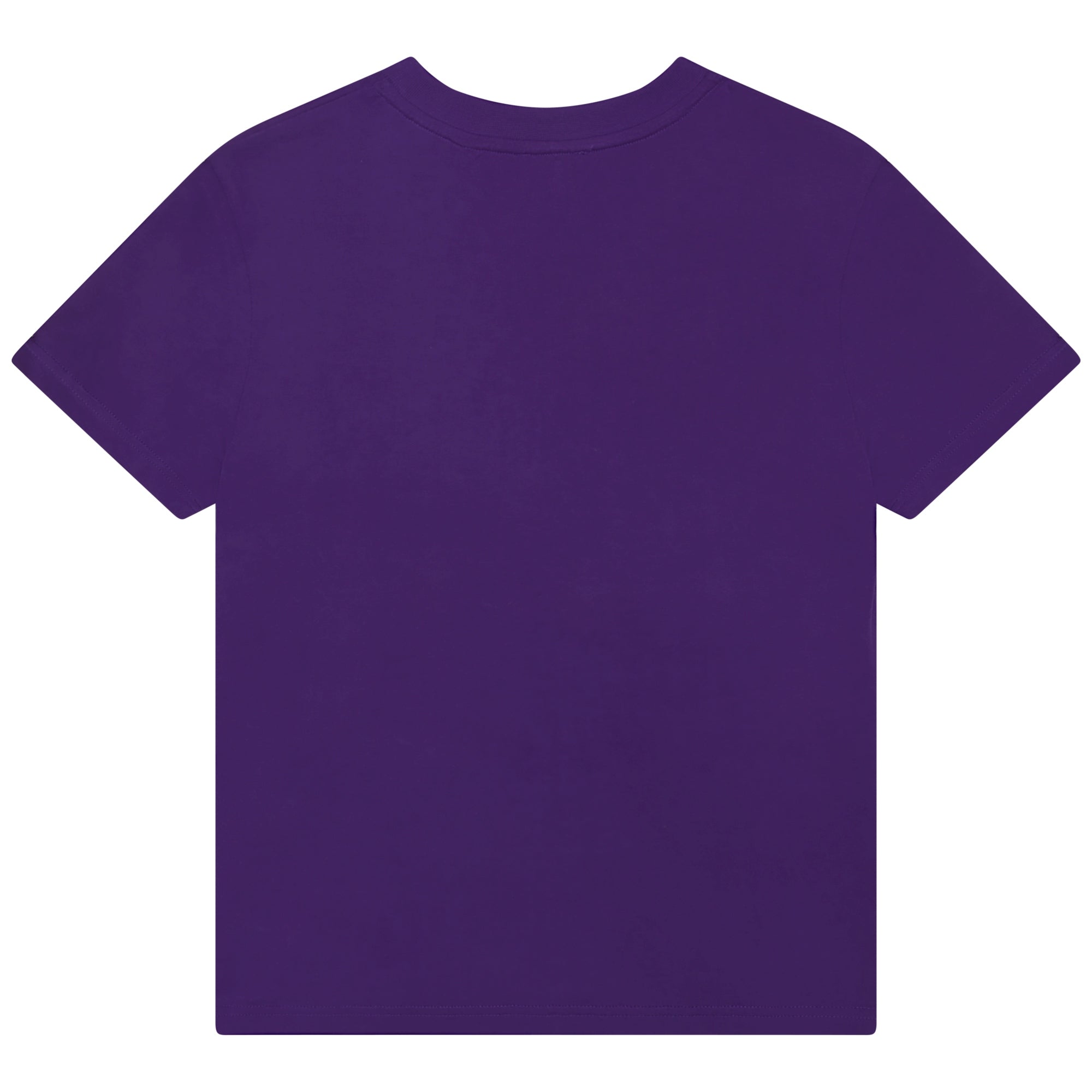 Boys Purple Logo Cotton T-Shirt