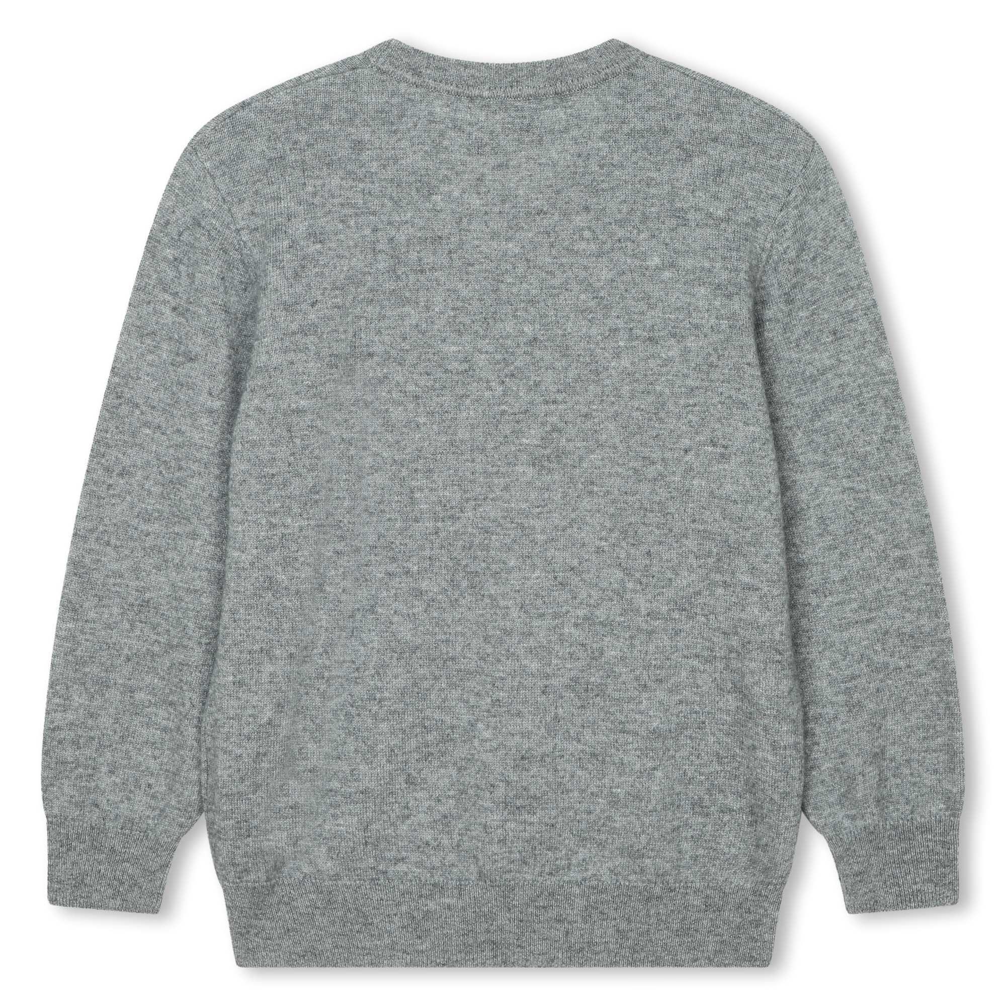 Boys Grey Logo Wool Sweater