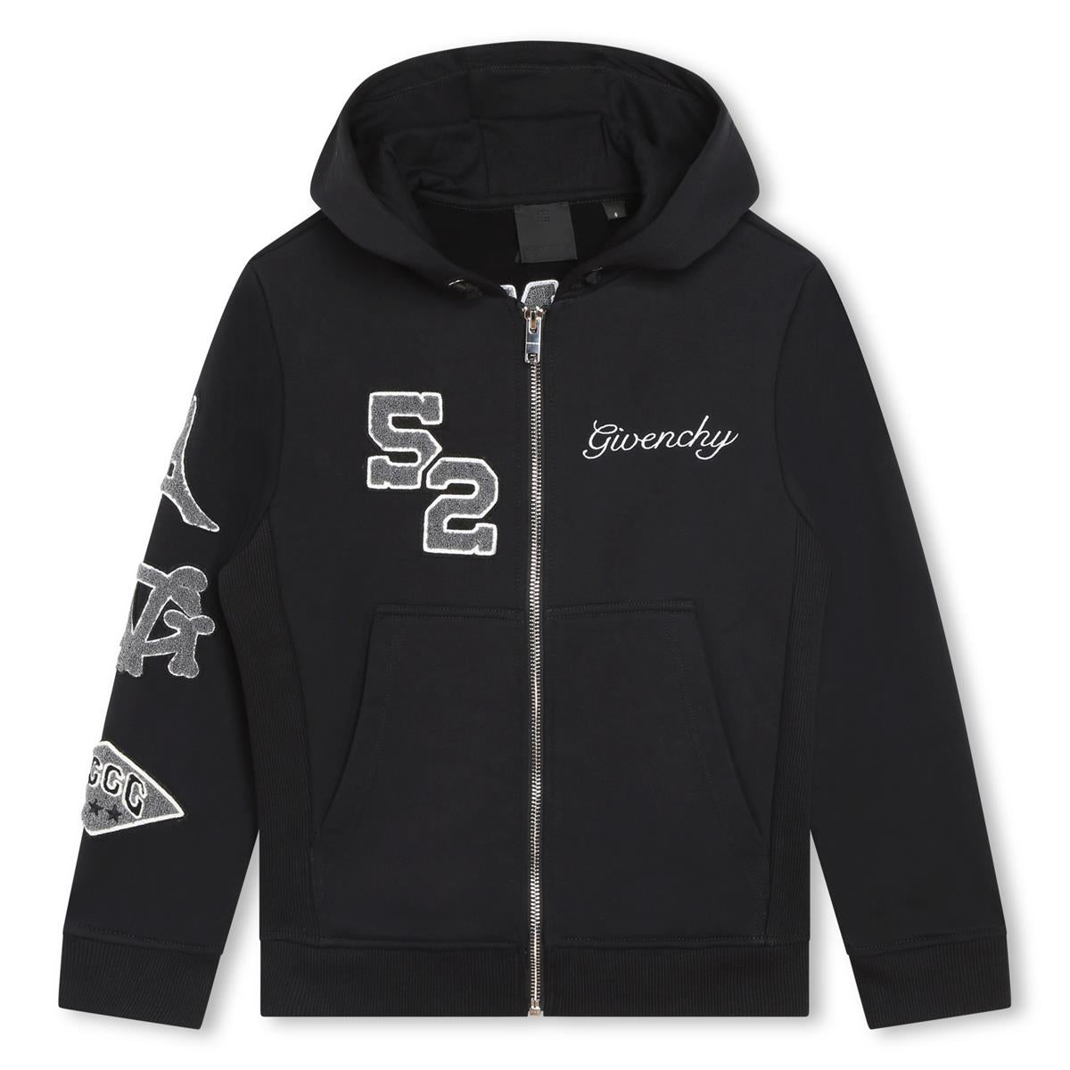 Boys Black Zip-Up Top