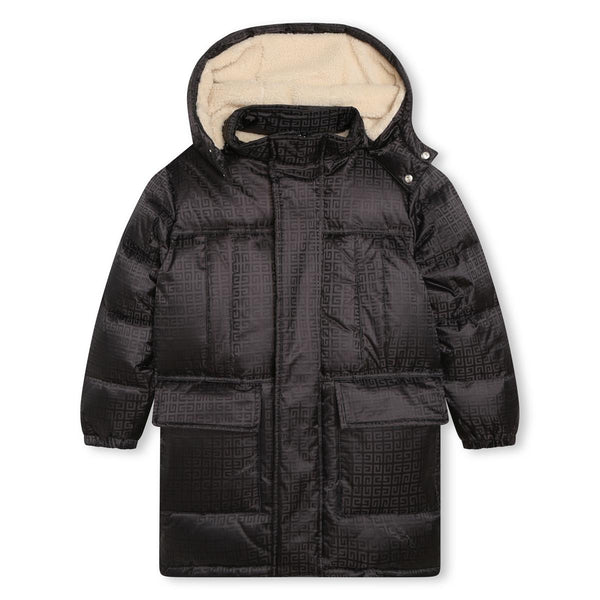 Girls Black Padded Down Coat