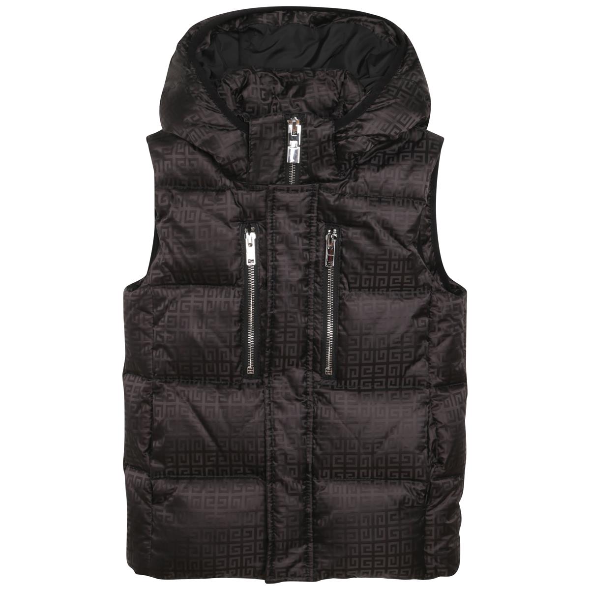 Boys Black Padded Down Gilet
