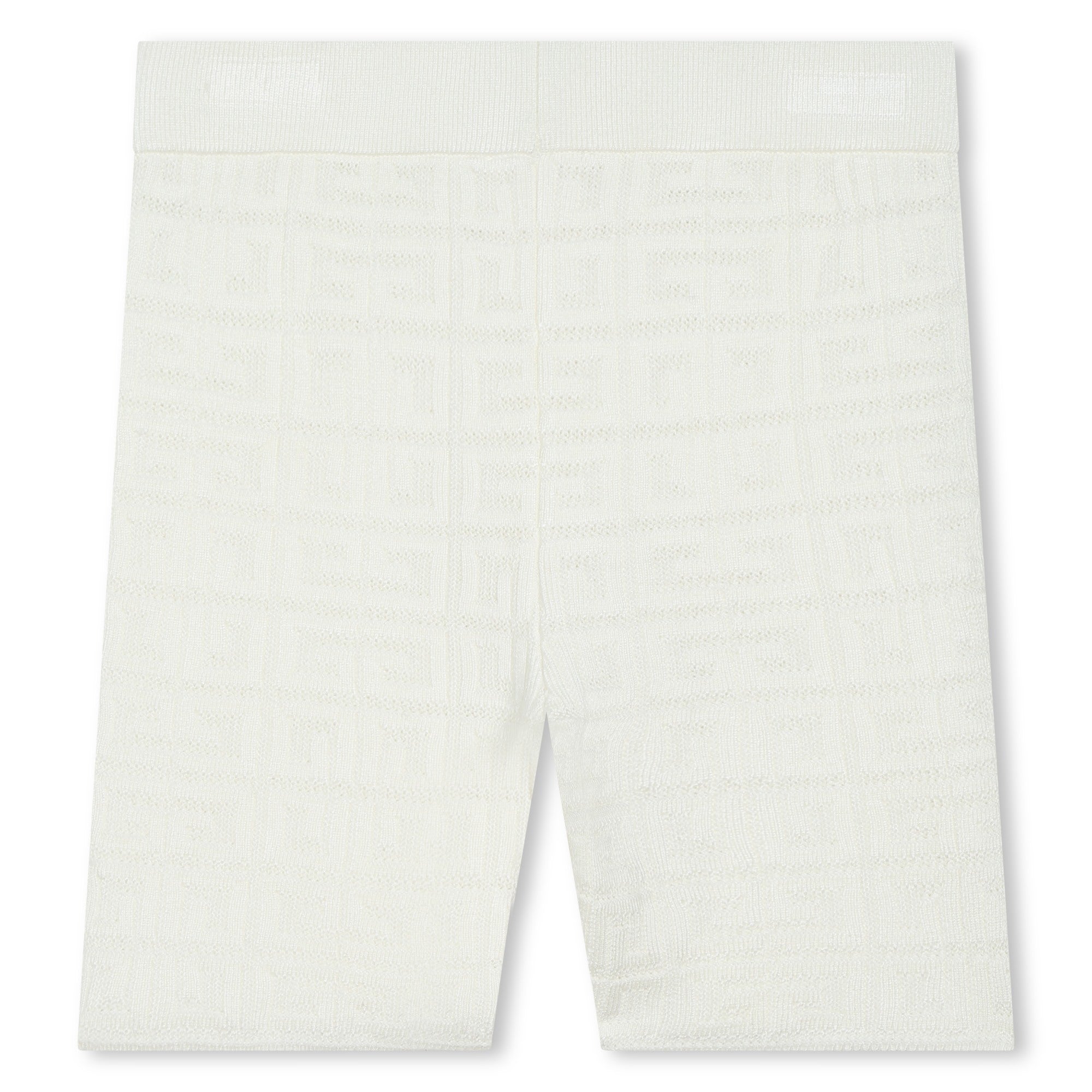 Girls White Knit Shorts