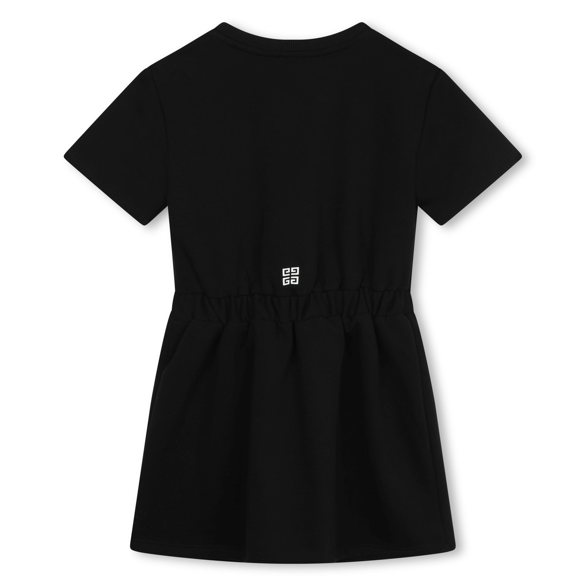 Girls Black Logo Cotton Dress