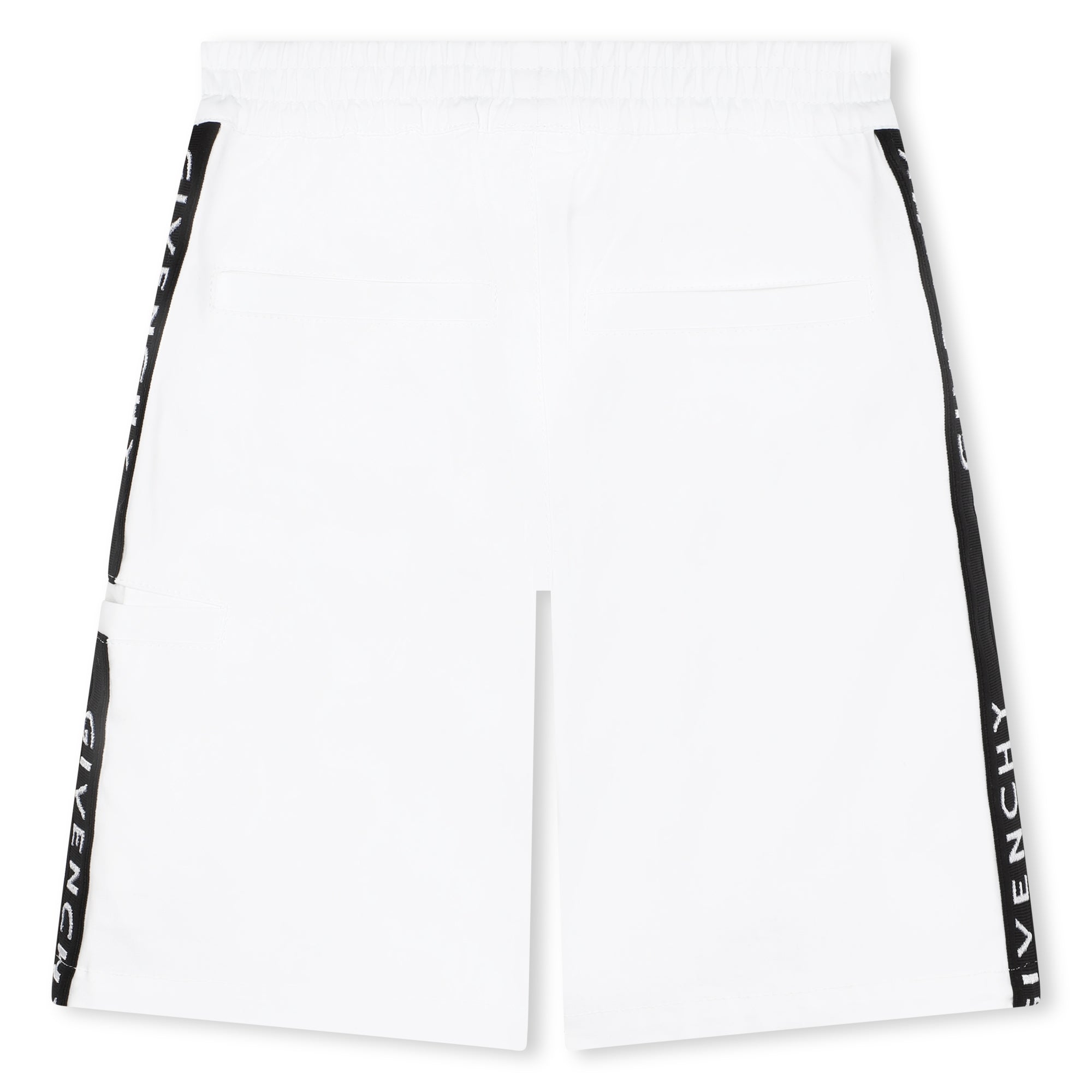 Boys White Logo Cotton Shorts