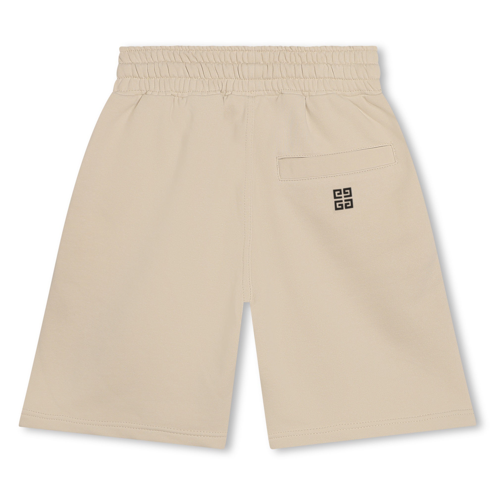 Boys Beige Logo Cotton Shorts