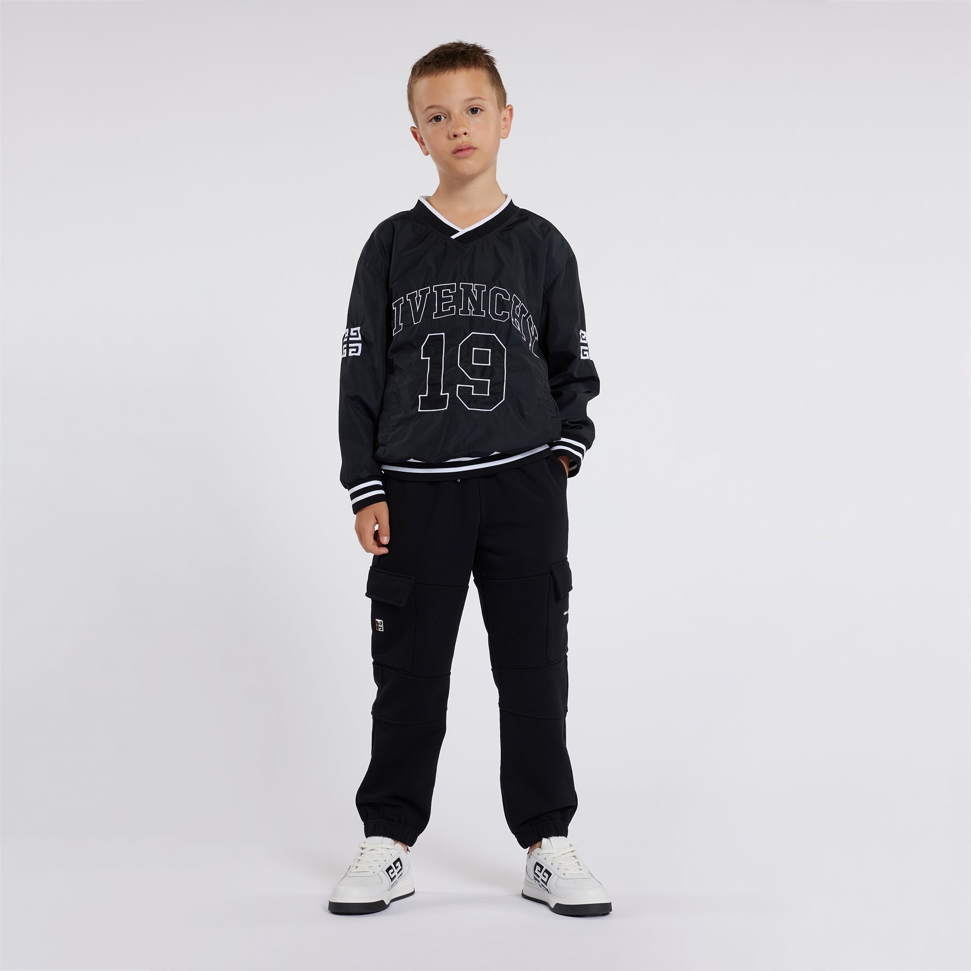 Boys Black Logo Top